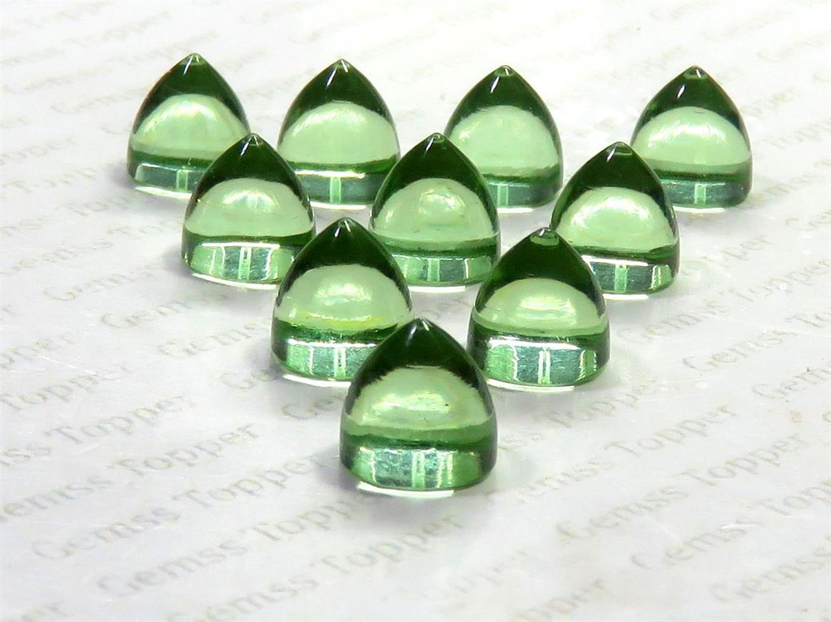 Green Amethyst 8x10 mm Bullet Cabochon